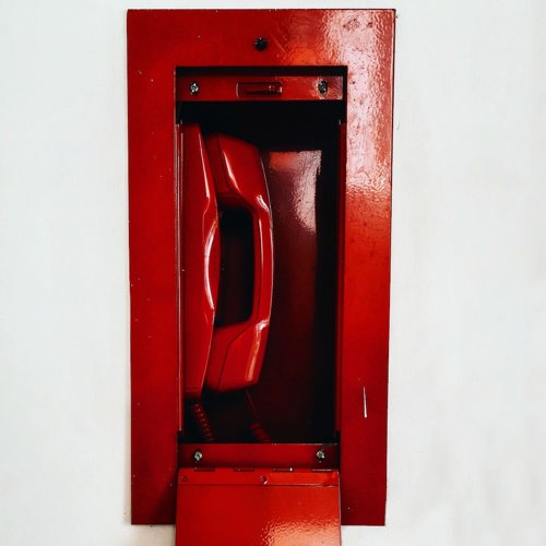 Red Emergency Phone in wall