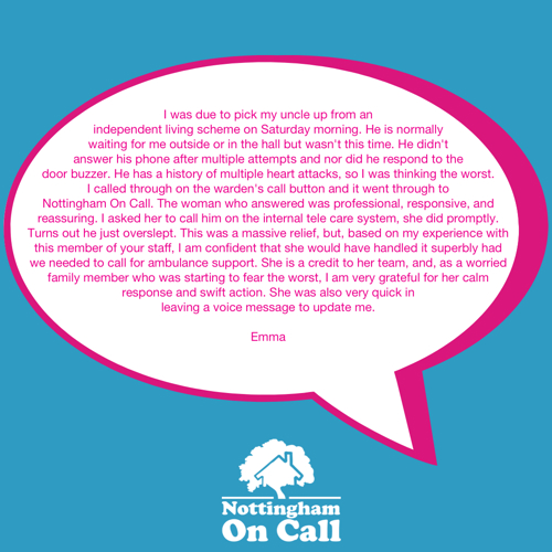 A testimonial Speech bubble