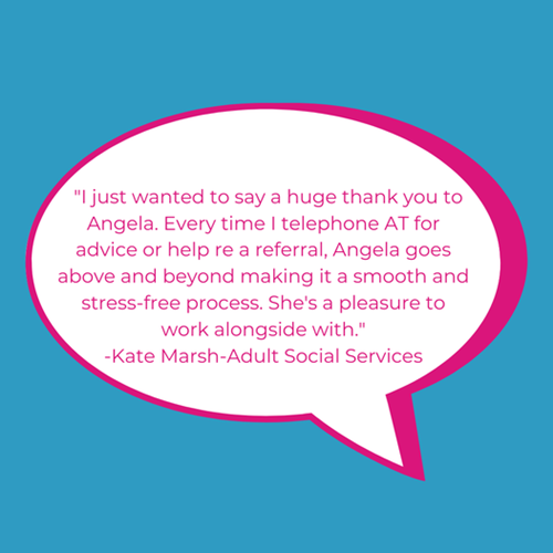 A testimonial Speech bubble