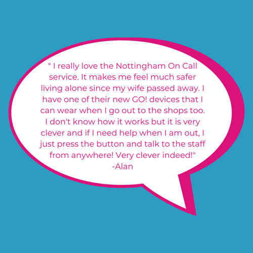 A testimonial Speech bubble
